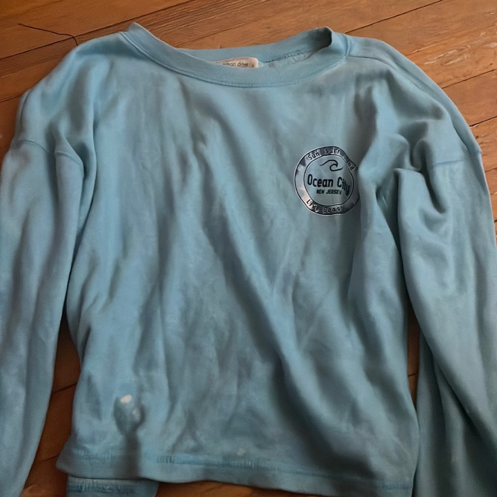 Blue cropped hoodie